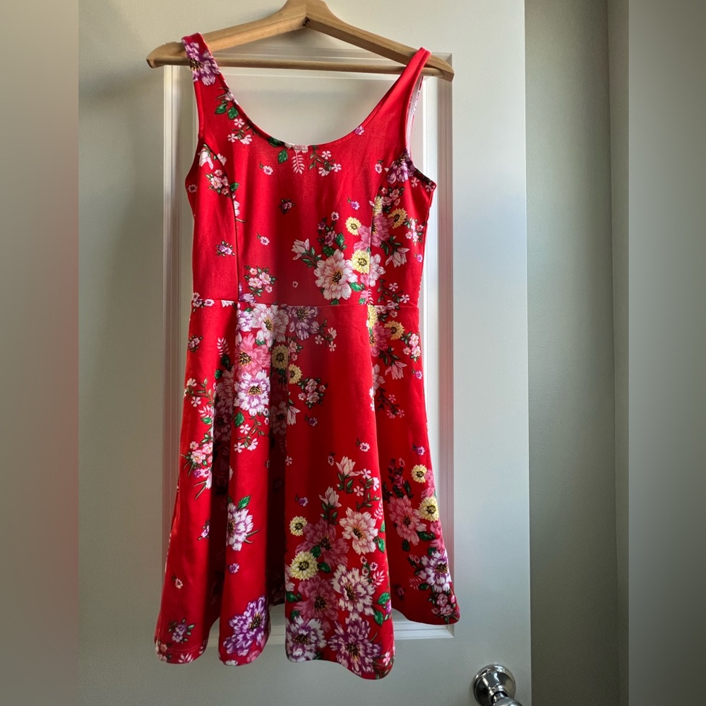 Floral A-line Mini Dress.